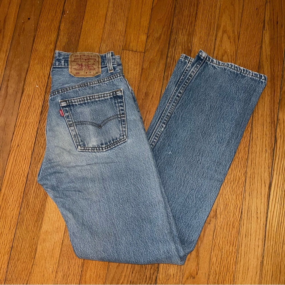 Vintage Light Wash Levi’s 501 Jeans 28W 32L
